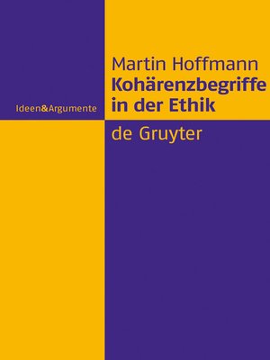 cover image of Kohärenzbegriffe in der Ethik